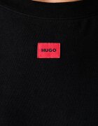 HUGO пижама от две части дамска от памук с еластан NITE SHORT-SET черна 50566618