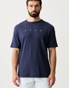 HUGO пижама с къси ръкави мъжка с памук AZURI T-SHIRT тъмносиня 50566148