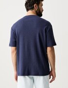 HUGO пижама с къси ръкави мъжка с памук AZURI T-SHIRT тъмносиня 50566148
