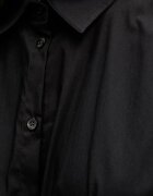 HUGO Риза The Fitted Shirt дамска в черно с кройка по тялото с класическа яка 50554568