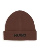 HUGO шапка бийни за деца кафява G01315