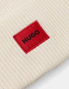 HUGO шапка дамска от вълнена материя Saffa_hat бежова 50502579