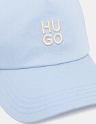 HUGO шапка с козирка дамска от памук Asya синя 50546581