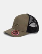 HUGO шапка с козирка мъжка от памучна материя Marsel-Trucker зелена 50535942