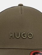 HUGO шапка с козирка мъжка от памучна материя Marsel-Trucker зелена 50535942