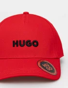 HUGO шапка с козирка мъжка от памук Jude червена 50533410