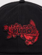 HUGO шапка с козирка мъжка от памук Mett-Biker черна 50560453