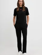 HUGO спортен панталон дамски с модал SIGNATURE_PANT черен с висока талия 50556808