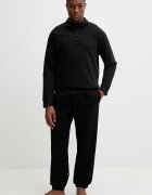 HUGO Суичър ATLAS HALF ZIP мъжки в черно с принт 50557016