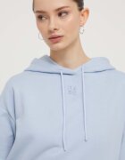 HUGO суичър с качулка дамски от памук Delfinia син 50522423
