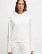 HUGO суичър с качулка дамски с памук SIGNATURE_HOODIE бежов 50556816