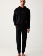HUGO суичър с качулка мъжки с памук NOAH HOODIE черен 50566164