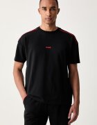 HUGO уголемена тениска мъжка с памук NOAH T-SHIRT черна 50566159
