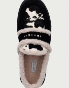 Inuikii мокасини дамски от кожа Shearling Print черни 1006.003.0031