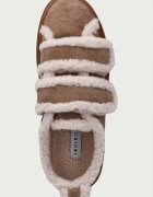 Inuikii Shearling Low Velcro маратонки дамски от велур бежови с платформа 1001.001.0231