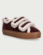 Inuikii Shearling Low Velcro маратонки дамски от велур бордо 1001.001.0231