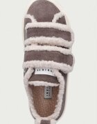 Inuikii Shearling Low Velcro маратонки дамски от велур сиви 1001.001.0231.030