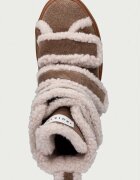 Inuikii Shearling Velcro High маратонки дамски от велур бежови 1001.002.0161