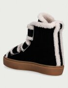 Inuikii Shearling Velcro High маратонки дамски от велур черни 1001.002.0161