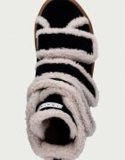 Inuikii Shearling Velcro High маратонки дамски от велур черни 1001.002.0161