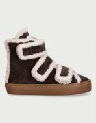 Inuikii Shearling Velcro High маратонки дамски от велур кафяви 1001.002.0161