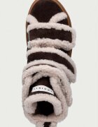 Inuikii Shearling Velcro High маратонки дамски от велур кафяви 1001.002.0161