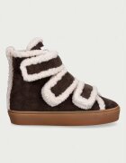 Inuikii Shearling Velcro Wedge маратонки дамски от велур кафяви 1001.004.0151