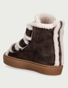 Inuikii Shearling Velcro Wedge маратонки дамски от велур кафяви 1001.004.0151