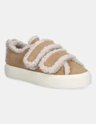 Inuikii Велурени маратонки Shearling Low Velcro в бежово 1001.001.0231.250