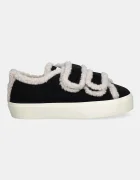 Inuikii Велурени маратонки Shearling Low Velcro в черно 1001.001.0231.000