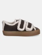 Inuikii Велурени маратонки Shearling Low Velcro в кафяво 1001.001.0231.152
