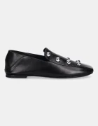 IRO Кожени мокасини Cloclo Studs в черно с равна подметка WM70CLOCLOST