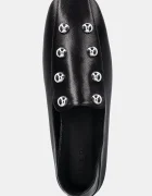 IRO Кожени мокасини Cloclo Studs в черно с равна подметка WM70CLOCLOST