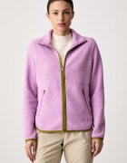 Jack Wolfskin суичър с цип дамски от полар Lite Curl виолетов A65751