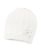 Jamiks шапка beanie за деца от вискоза YVONNE бяла JWI011