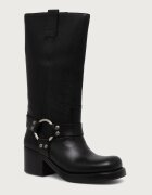 Jeffrey Campbell боти за мотоциклет дамски от кожа REFLECTION черни JC-1192-6-4