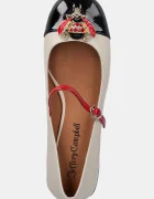 Jeffrey Campbell Кожени обувки с дебел ток JITTERBUG в бежово с дебел ток U88-05A