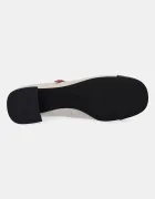 Jeffrey Campbell Кожени обувки с дебел ток JITTERBUG в бежово с дебел ток U88-05A