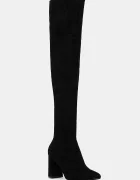 Jeffrey Campbell Велурени ботуши Parisah-2 в черно с дебел ток JC-1253-3-9