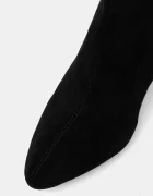 Jeffrey Campbell Велурени ботуши Parisah-2 в черно с дебел ток JC-1253-3-9