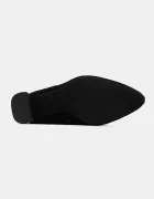 Jeffrey Campbell Велурени ботуши Parisah-2 в черно с дебел ток JC-1253-3-9
