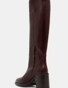 Jonak Кожени ботуши DICKINSON CUIR в бордо с дебел ток 3700217