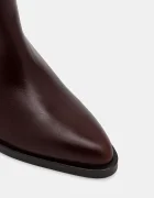 Jonak Кожени ботуши DICKINSON CUIR в бордо с дебел ток 3700217