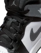 Jordan 1 Mid маратонки за деца от кожа черни DQ8424