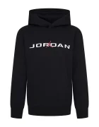 Jordan суичър с качулка за деца с памук черен 95D665
