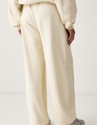 JOYINME панталон за йога дамски с памук Forme бежов с висока талия