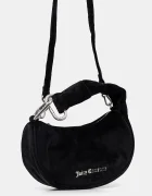 Juicy Couture чанта тип хобо дамска от кадифе Blossom черна BIJL55311WPO