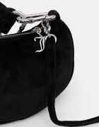 Juicy Couture чанта тип хобо дамска от кадифе Blossom черна BIJL55311WPO