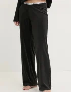 Juicy Couture Долнище на пижама VICKY RIB FLARE PANT дамско в черно JCLAS125504