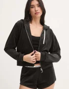 Juicy Couture Горнище на пижама тип суичър LIV RIB VELOUR HOODIE